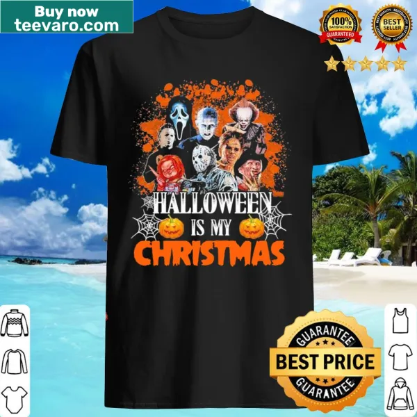 Shirt celebrating Halloween with horror character illustrations