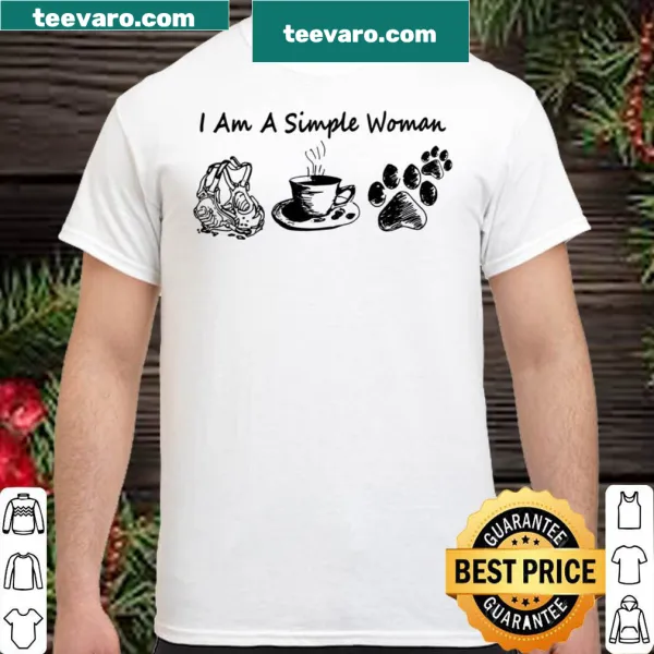 Wholesome shirt with 'I Am A Simple Woman I Like Coffee And Dogs.'