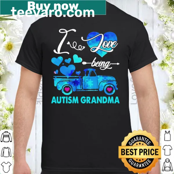 Typography shirt celebrating being an Autism grandma