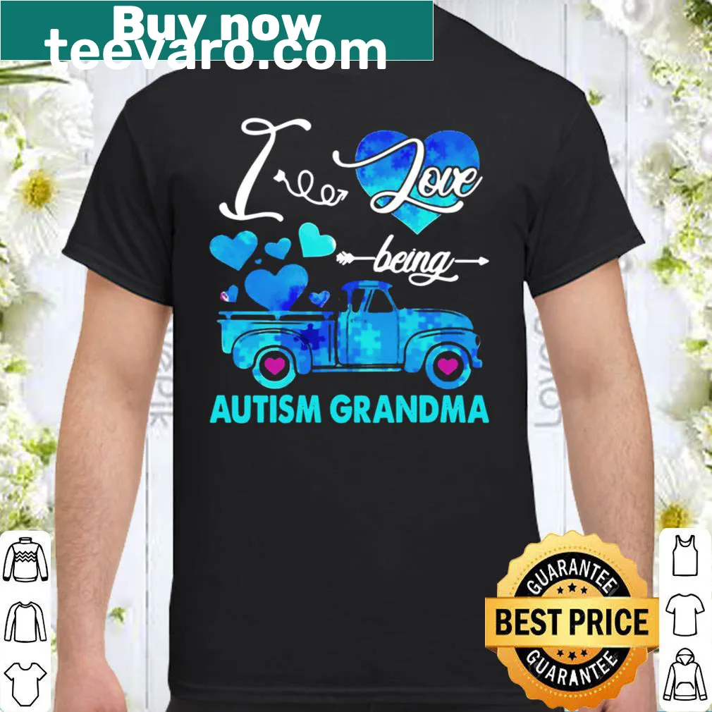 Typography shirt celebrating being an Autism grandma