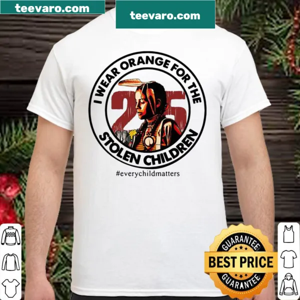 Awareness shirt featuring phrase about stolen children