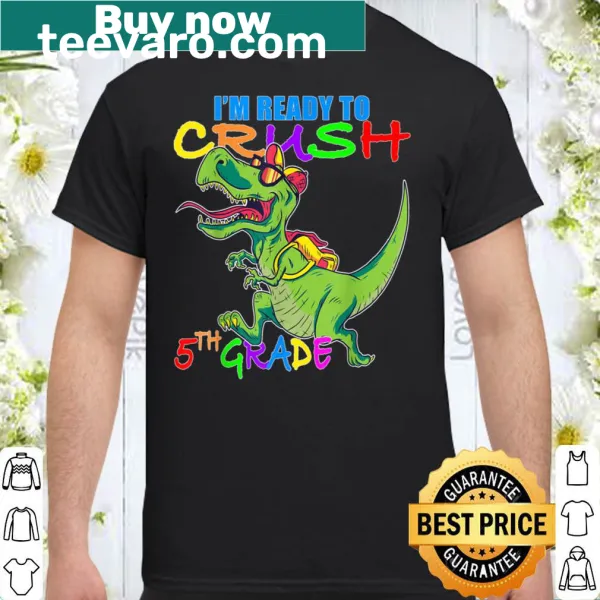 Kids T-shirt with dinosaur and back-to-school theme