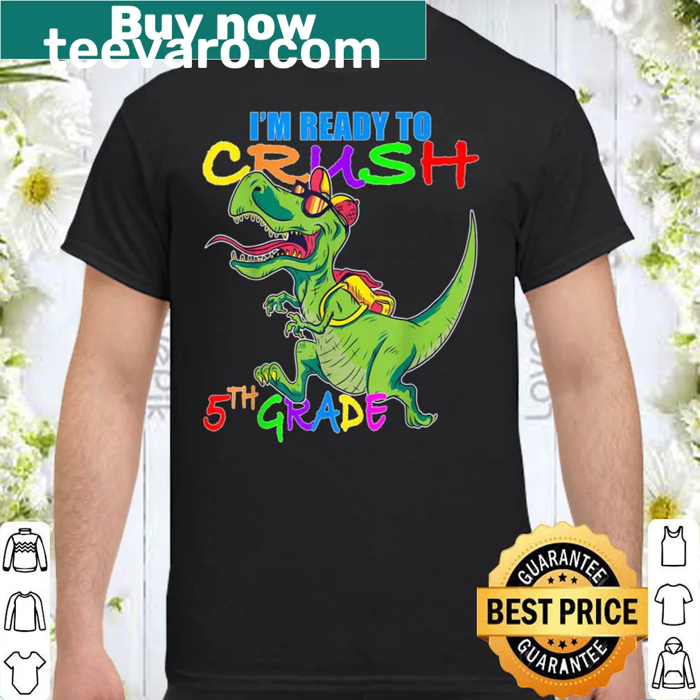 Kids T-shirt with dinosaur and back-to-school theme