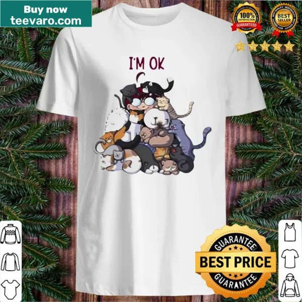 Cute shirt featuring a redhead cat with the message 'I'm OK.'