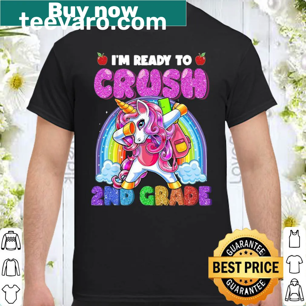 Back to school shirt with dabbing unicorn illustration for kids