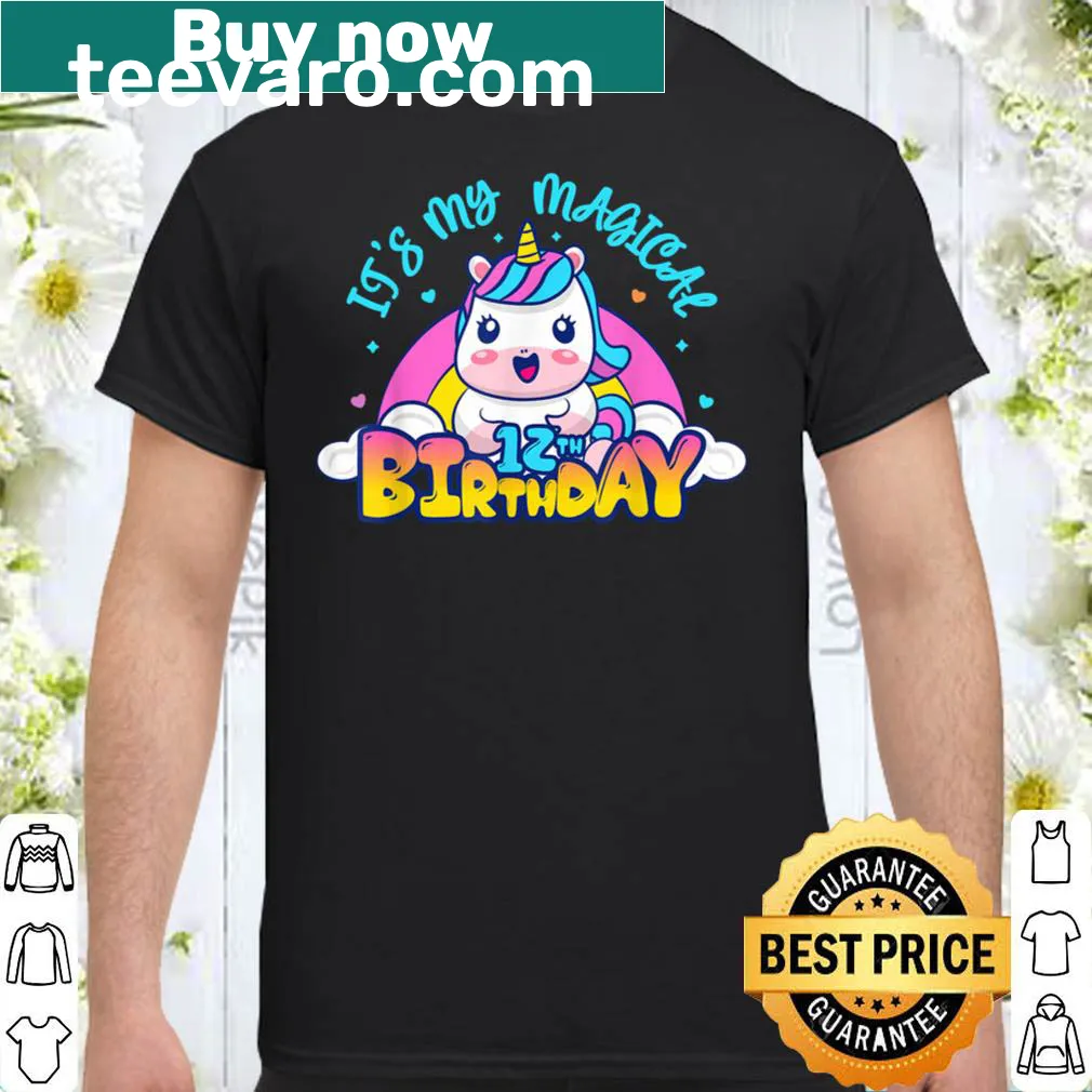 Kids birthday T-shirt for 12th birthday celebration