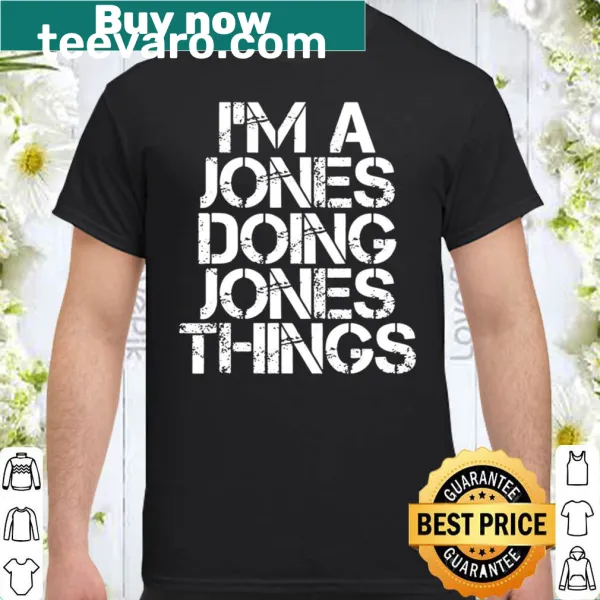 Funny family tree graphic shirt with the surname Jones
