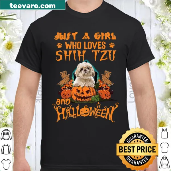 Cute Halloween shirt featuring Shih Tzus and festive graphics.