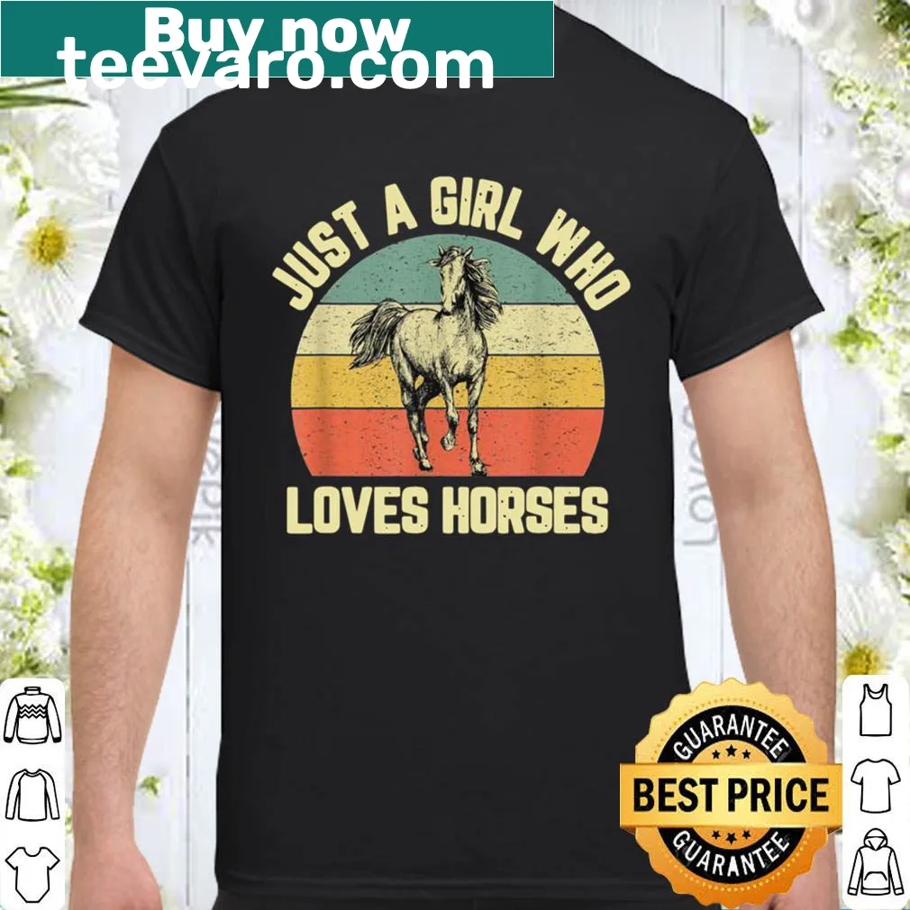 Illustration of a girl riding a horse with love for horses text