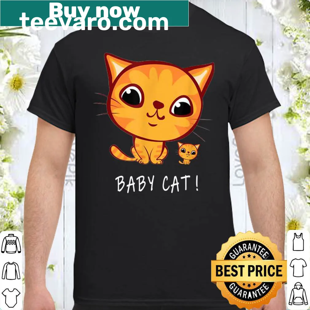 Cute shirt featuring an illustration of a baby cat