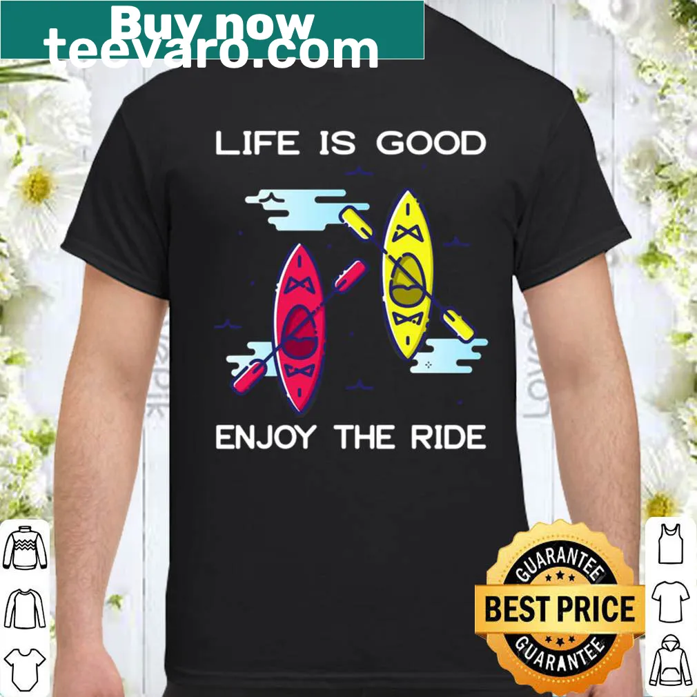 Playful kayaking saying graphic on a pullover shirt