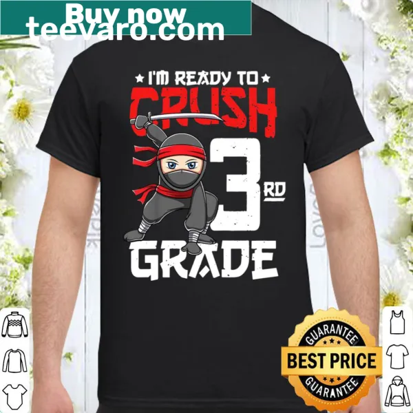 Funny ninja graphic shirt for kids heading back to school