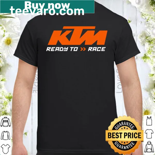 Motorsport shirt with bold text 'Ready To Race' for fans