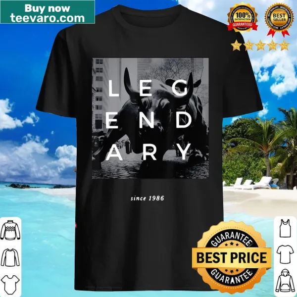 Playful stock market-themed shirt with clever typography