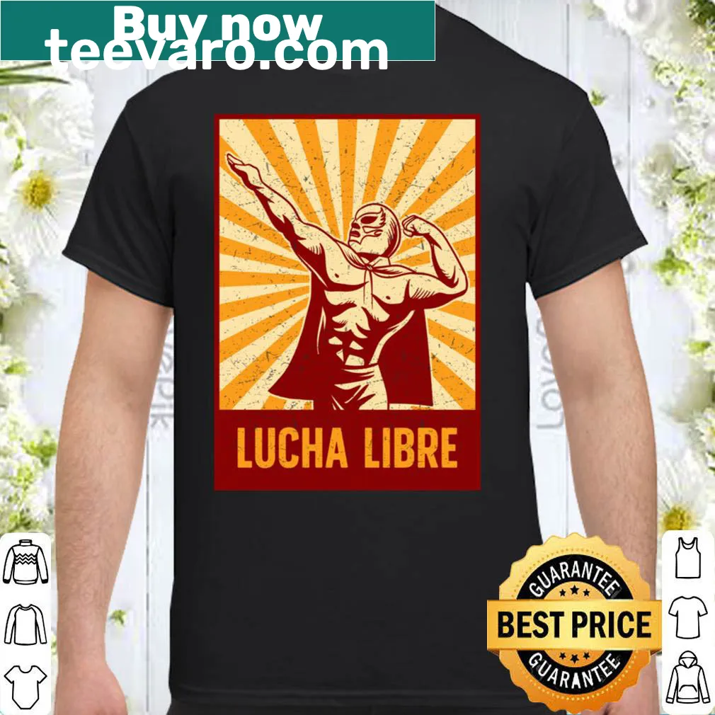Lucha Libre t-shirt featuring a dynamic masked wrestler graphic