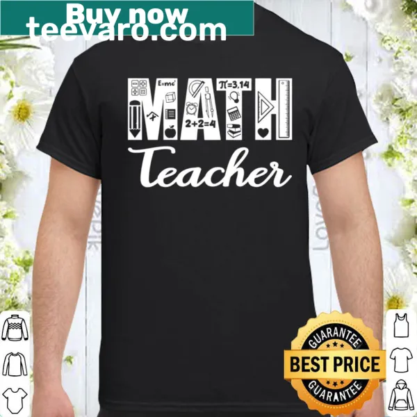 Simple shirt for math teachers with clear text stating 'Math Teacher'