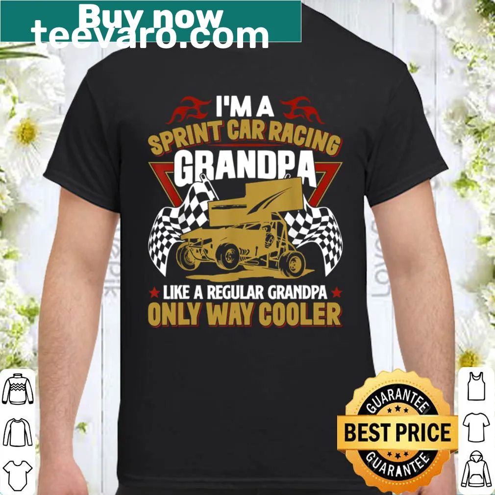 Sprint car racing shirt designed for grandpas with racing graphics