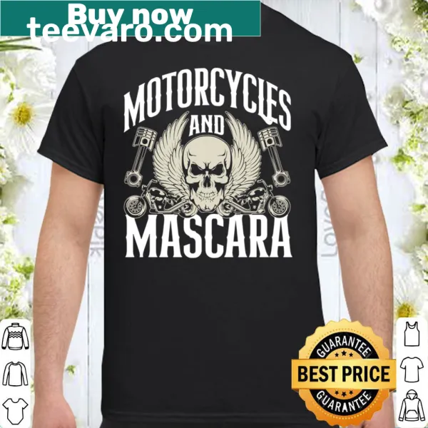 Funny motorcycle shirt for women with makeup design and humorous text