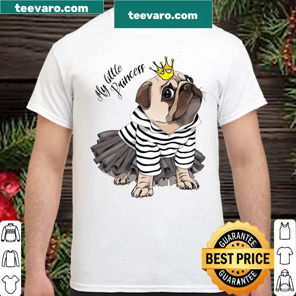 Charming shirt for girls with 'My Little Princess' text and crown graphic