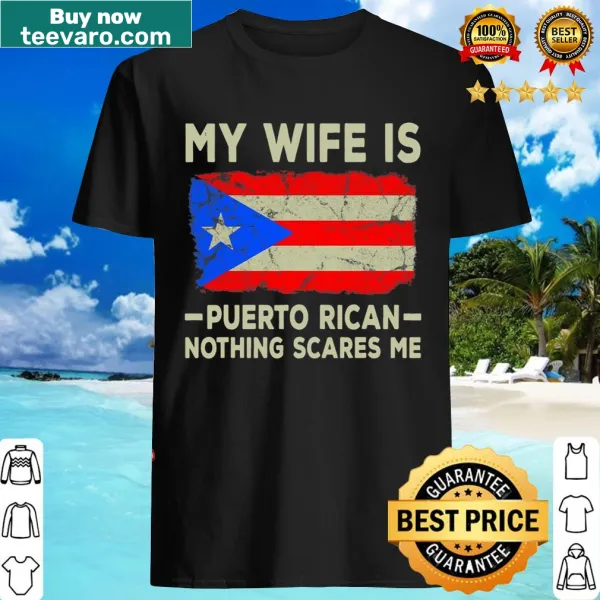Funny typography t-shirt celebrating Puerto Rican wives