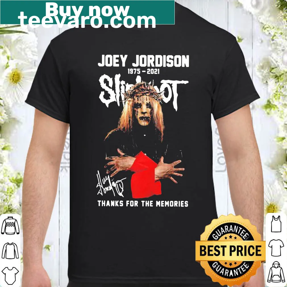 Tribute shirt featuring Joey Jordison's signature