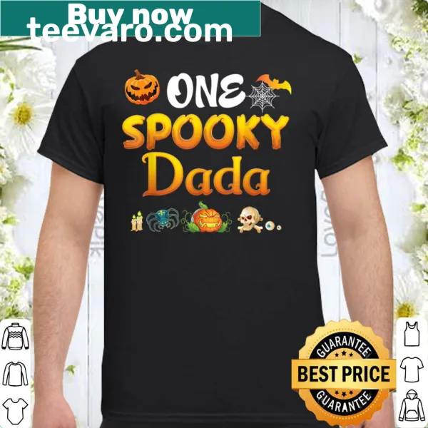 Creepy cartoon shirt featuring a spooky pumpkin and ghost for Halloween.