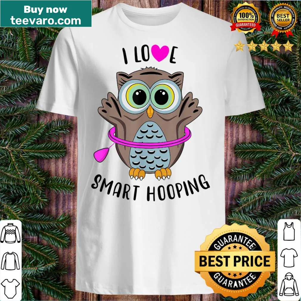 Playful fitness shirt featuring an owl hooping with a fun design