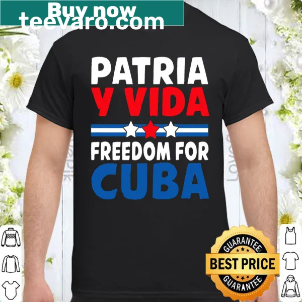 Vintage Cuban flag shirt with 'Freedom For Cuba' text