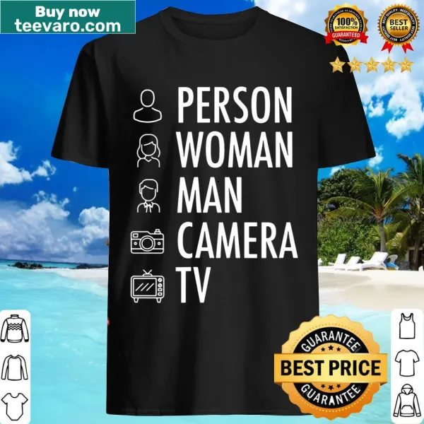 Minimalist t-shirt with the cognitive test phrase in typography