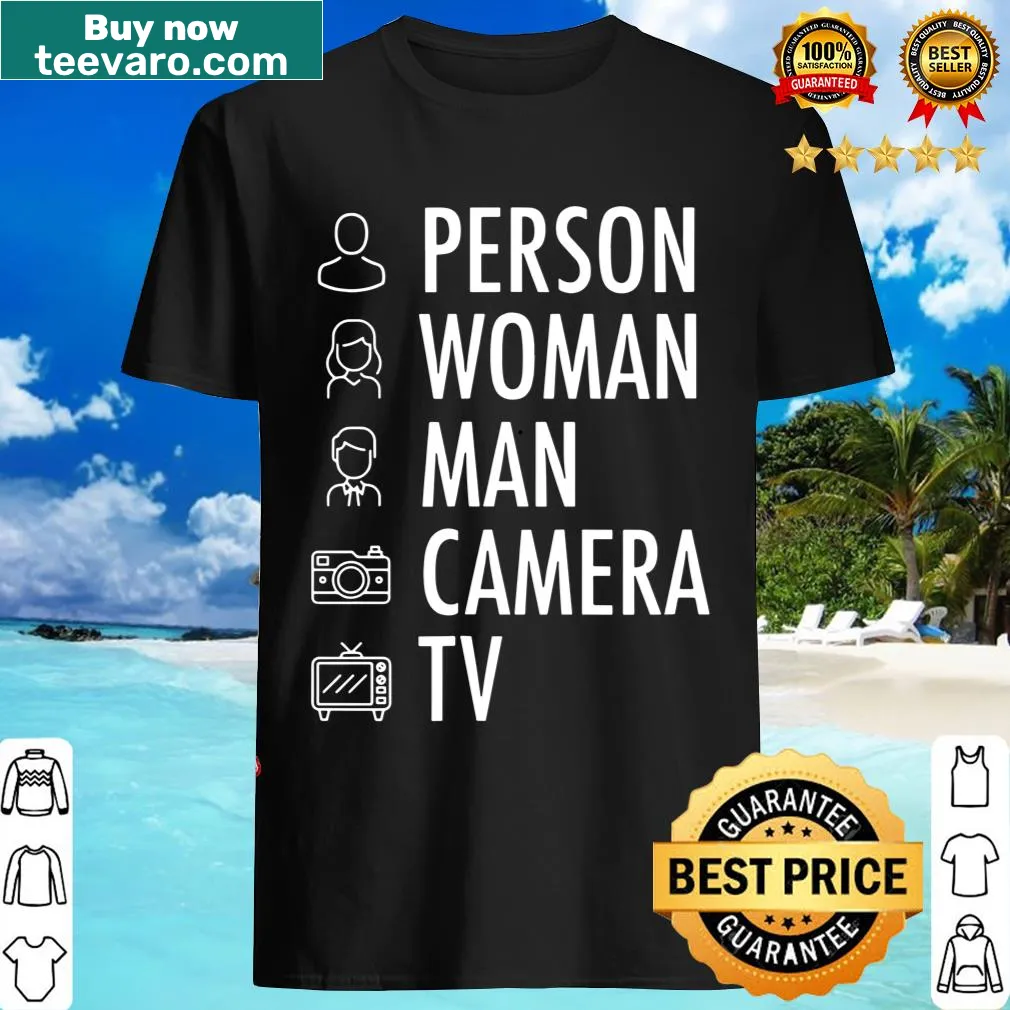 Minimalist t-shirt with the cognitive test phrase in typography
