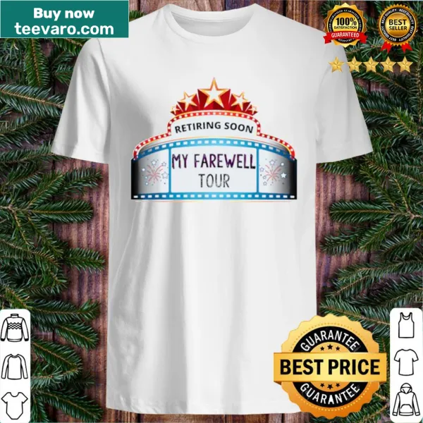 Funny retirement t-shirt with bold text 'Retiring Soon'