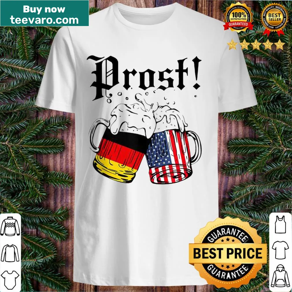 T-shirt with 'Prost' text and German American flag design