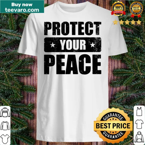 Shirt with the message about protecting peace on International Day of Peace