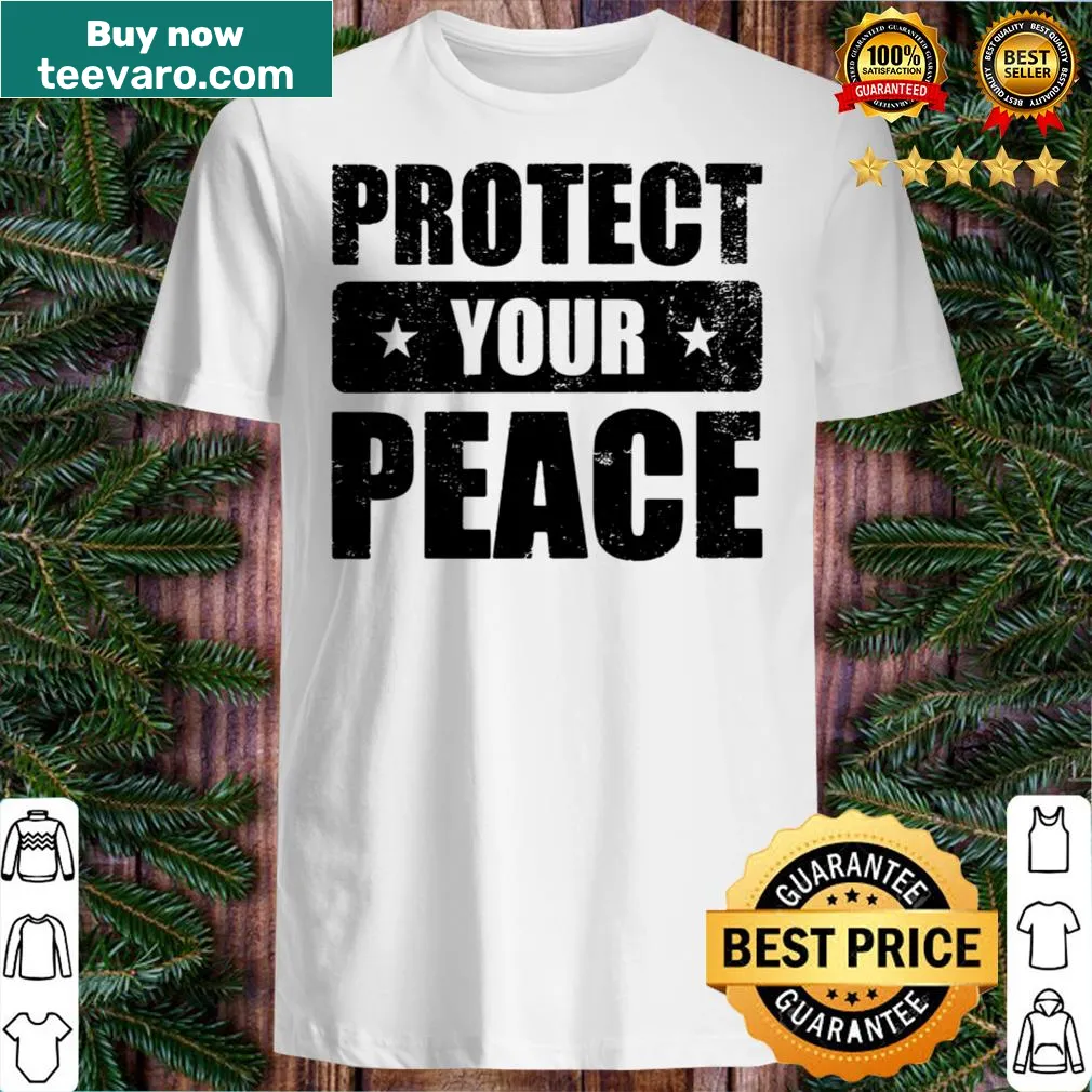 Shirt with the message about protecting peace on International Day of Peace