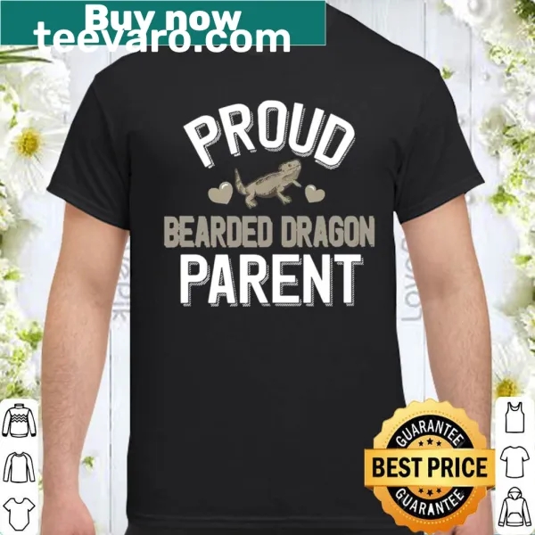 Proud Bearded Dragon Parent shirt with an illustration of a bearded dragon.