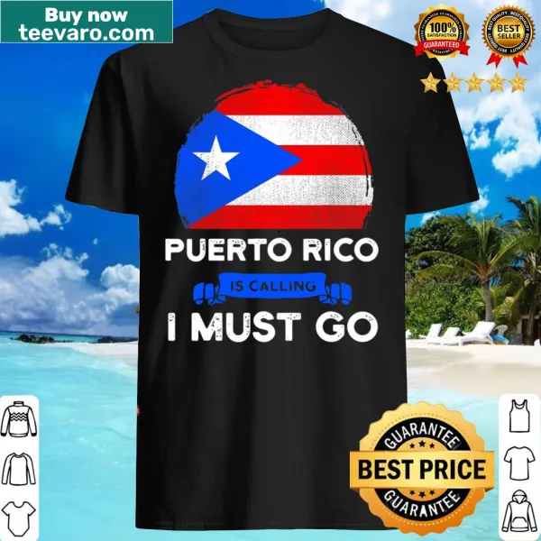 Shirt featuring Puerto Rican flag and text about heritage