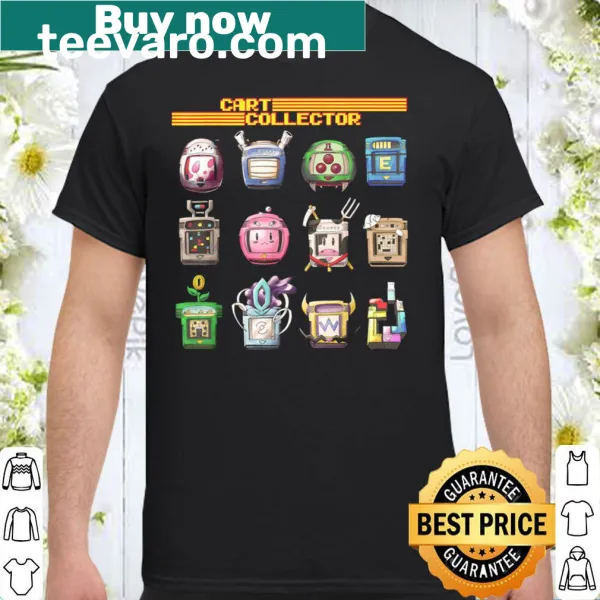 Retro handheld gaming t-shirt for cart collectors with nostalgic graphics