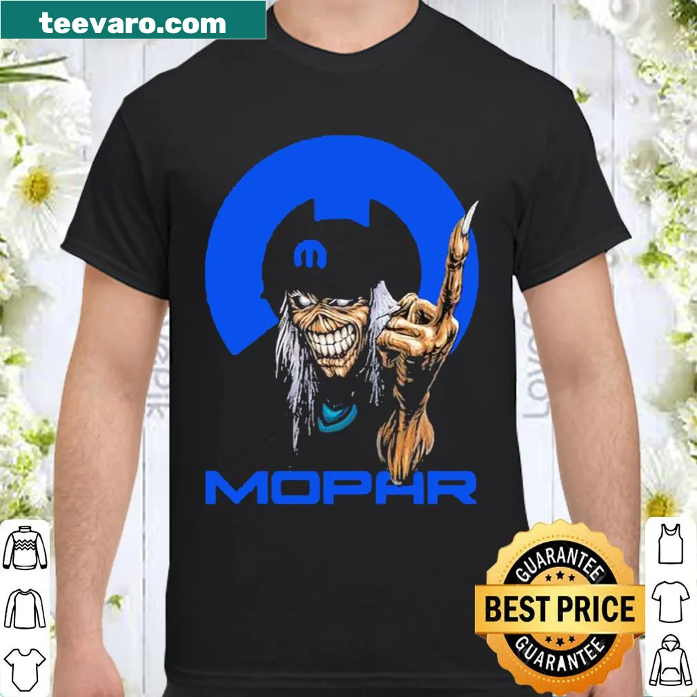 Skull embracing Mopar logo on an illustrated shirt