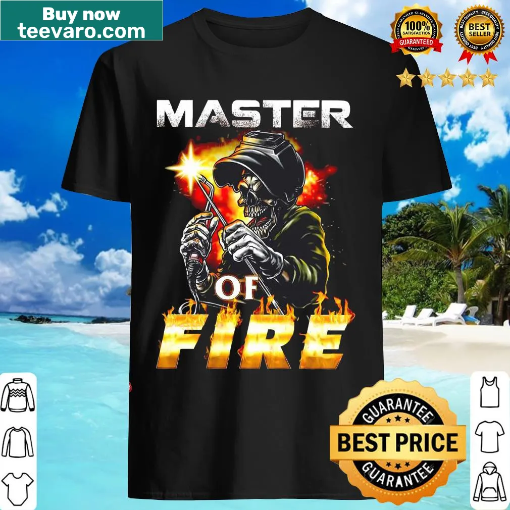 Skull design shirt featuring fire-themed artwork