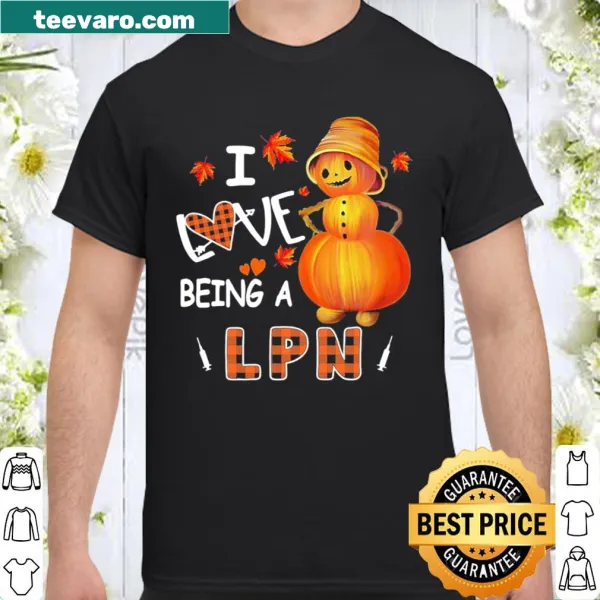 Snowman and pumpkin graphic with I Love Being LPN text