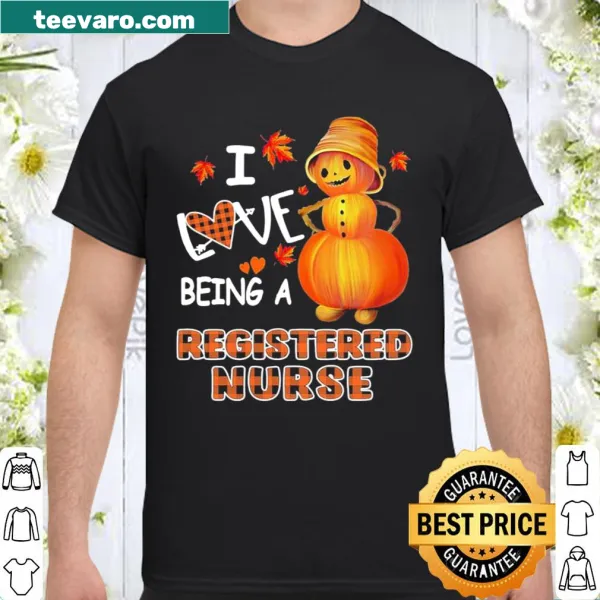 Registered Nurse shirt with snowman and pumpkin graphics for Thanksgiving
