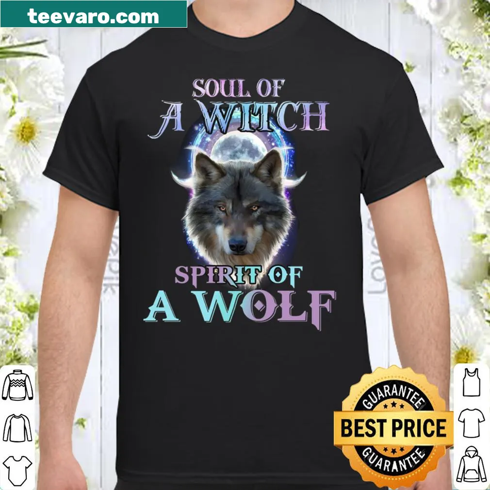 Illustrative shirt combining witch and wolf themes