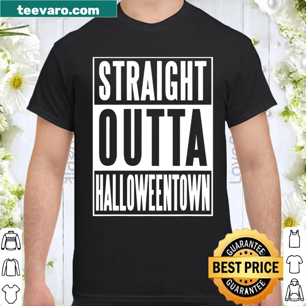 Playful Halloween shirt with 'Straight outta Halloweentown' design