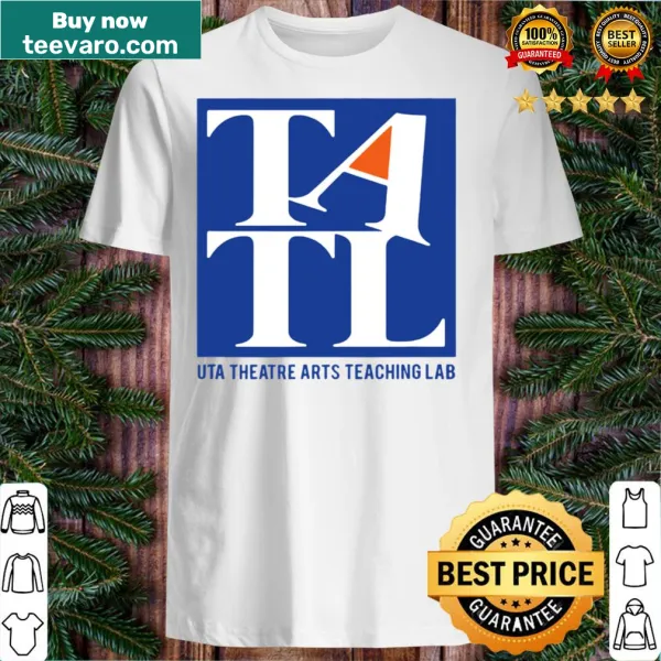 Typography T-shirt promoting theatre arts education