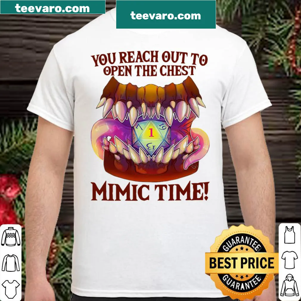 Fantasy-themed shirt with a mimic chest and teeth design