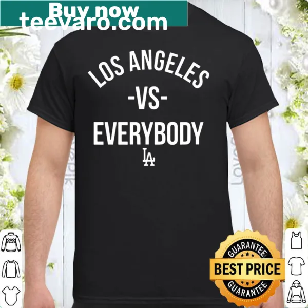 Bold 'Los Angeles Vs Everybody' graphic t-shirt.