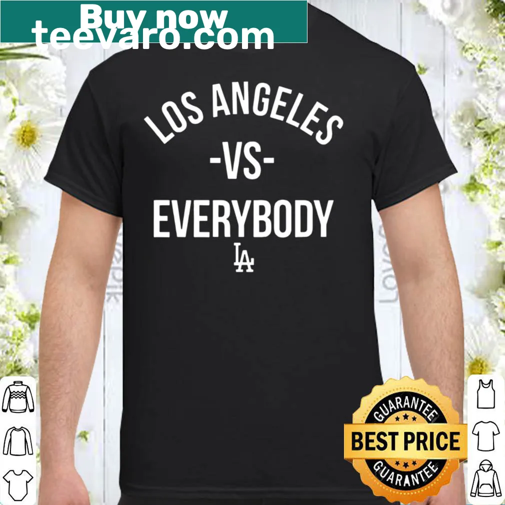Bold 'Los Angeles Vs Everybody' graphic t-shirt.