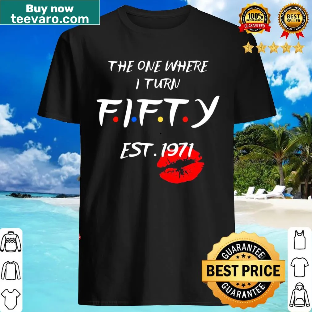 Funny 50th birthday shirt with playful typography