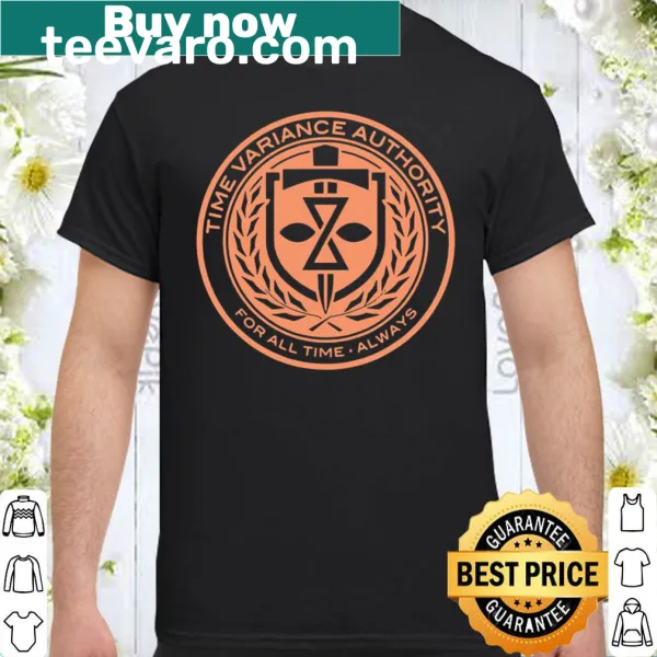 Typography graphic shirt featuring the word 'variance'