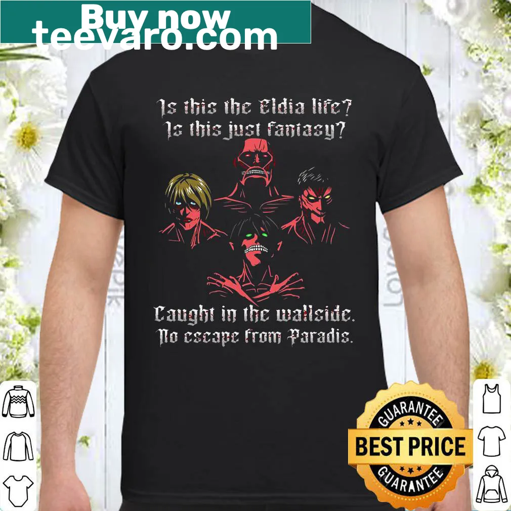 Typographic shirt featuring 'Official Titan' and a fantastical design